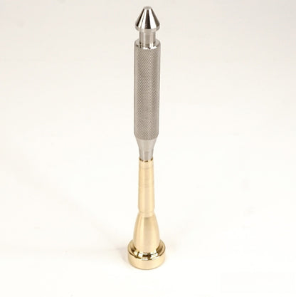 Brass Mouthpiece Repair Tool - Stainless Steel Fixer for Trumpet/Trombone/French Horn Mouthpieces (Non-Slip Diamond Pattern Handle)