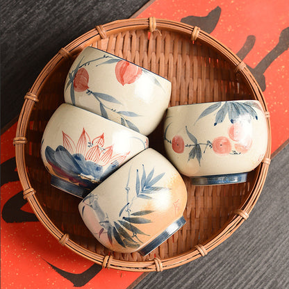 Hand-Painted Owner's Tea Cup - Large Ceramic Gongfu Tea Cup (150ml, 6.5x6cm, 6 Designs Available)
