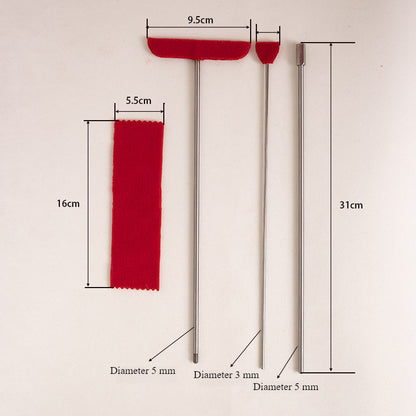 Grand Piano Soundboard Cleaning Kit - 304 Stainless Steel Tools Set (Red Handles)