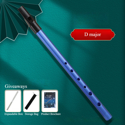 Irish Whistle in C/D Key - ABS Resin Mouthpiece with Dust Bag (C:34cm/D:30cm) Sweet & Bright Tone