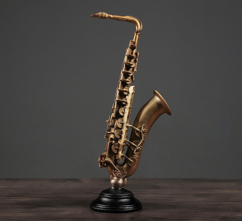 Chic Violin and Saxophone Figures for Home Decor, Living Room and Office Display