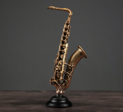 Chic Violin and Saxophone Figures for Home Decor, Living Room and Office Display