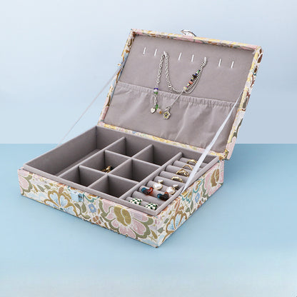 French Vintage Jewelry Box - Elegant Ring & Necklace Organizer, Premium Jewelry Display Case