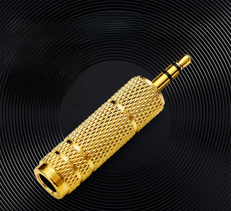 6.35mm to 3.5mm Audio Adapter - Gold-Plated Instrument Converter (2-Way Adapter for Guitar/Computer/Interfaces)