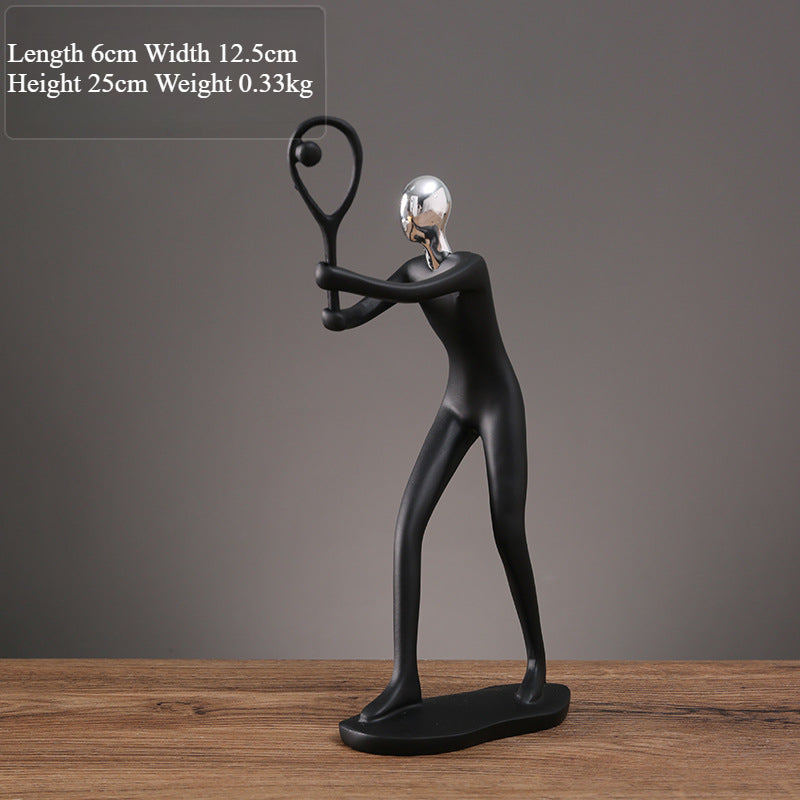 Dynamic Sports Resin Statue – Ideal for Home, Office, and Shelf Decoration