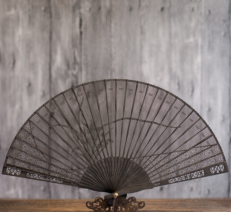 Suzhou Sandalwood Folding Fan - Handcrafted Chinese Artisan Fan