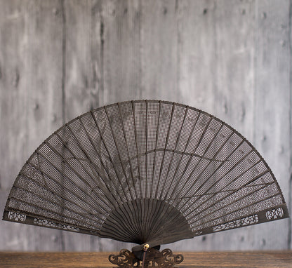 Suzhou Sandalwood Folding Fan - Handcrafted Chinese Artisan Fan