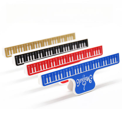 Wide Music Sheet Clip - Heavy-Duty ABS Sheet Holder for Piano/Guitar (15x5cm, Rust-Proof Spring)
