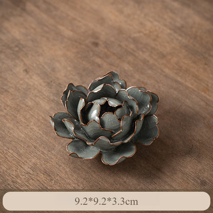 Handmade Ceramic Lotus Incense Holder - Elegant Stick Incense Burner for Home, Tea Table & Meditation (3 Sizes)