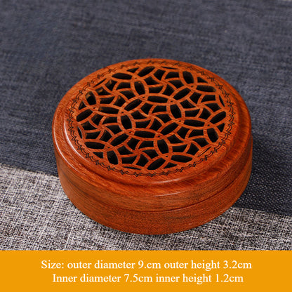 Rosewood Incense Holder - Stylish Hollow Carved Wooden Box for Home, Meditation & Relaxation