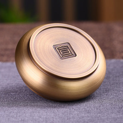 Antique Style Brass Incense Burner for Home - Engraved Incense Ceremony Accessory for Seal or Coil Incense