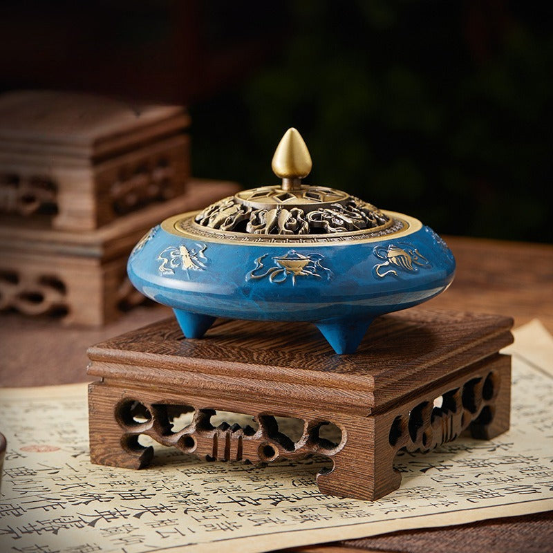 Incense Burner Stand - Solid Wood Display Base for Incense Burner, Bonsai, and Decor