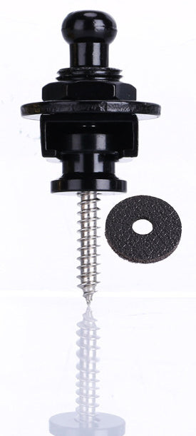 Guitar Strap Lock - Anti-Slip Alloy Strap Button for Acoustic/Electric Guitar (Gold/Silver/Black)