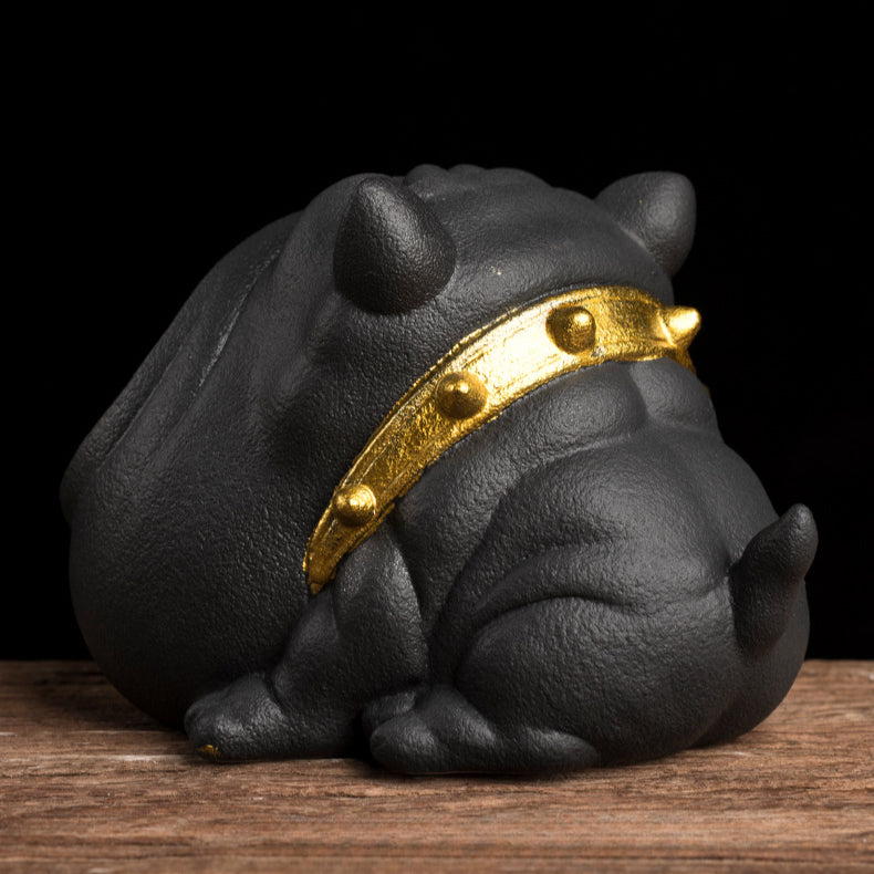 Cartoon Dog Ashtray - Ceramic Windproof Ash Holder with Storage (14.5x11.5x9.5cm)