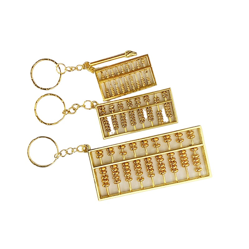 Luxury Gold Plated Abacus Keychain with Unique Craftsmanship