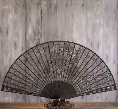 Suzhou Sandalwood Folding Fan - Handcrafted Chinese Artisan Fan