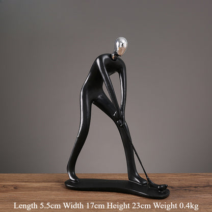 Dynamic Sports Resin Statue – Ideal for Home, Office, and Shelf Decoration