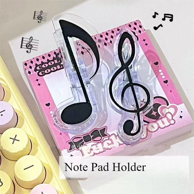 Music Sheet Clip for Trumpet - Creative Note-Shaped ABS Clip (5 Colors, 7x2.7cm)