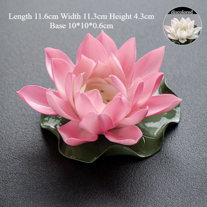 Handmade Color-Changing Lotus Flower Tea Pet – Zen Style Incense & Kung Fu Tea Accessory