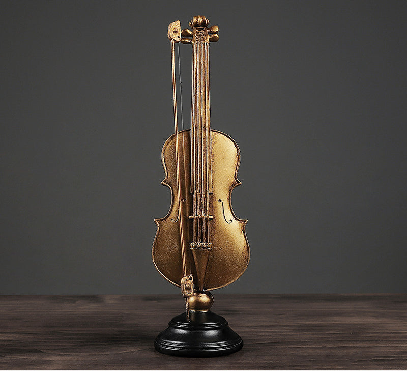 Chic Violin and Saxophone Figures for Home Decor, Living Room and Office Display