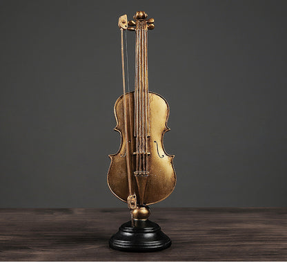 Chic Violin and Saxophone Figures for Home Decor, Living Room and Office Display