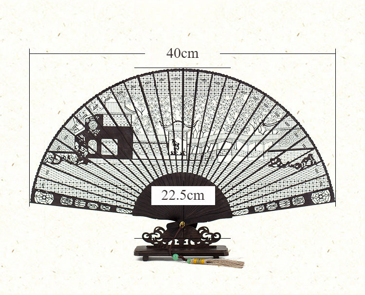 Suzhou Sandalwood Folding Fan - Handcrafted Chinese Artisan Fan
