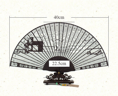 Suzhou Sandalwood Folding Fan - Handcrafted Chinese Artisan Fan