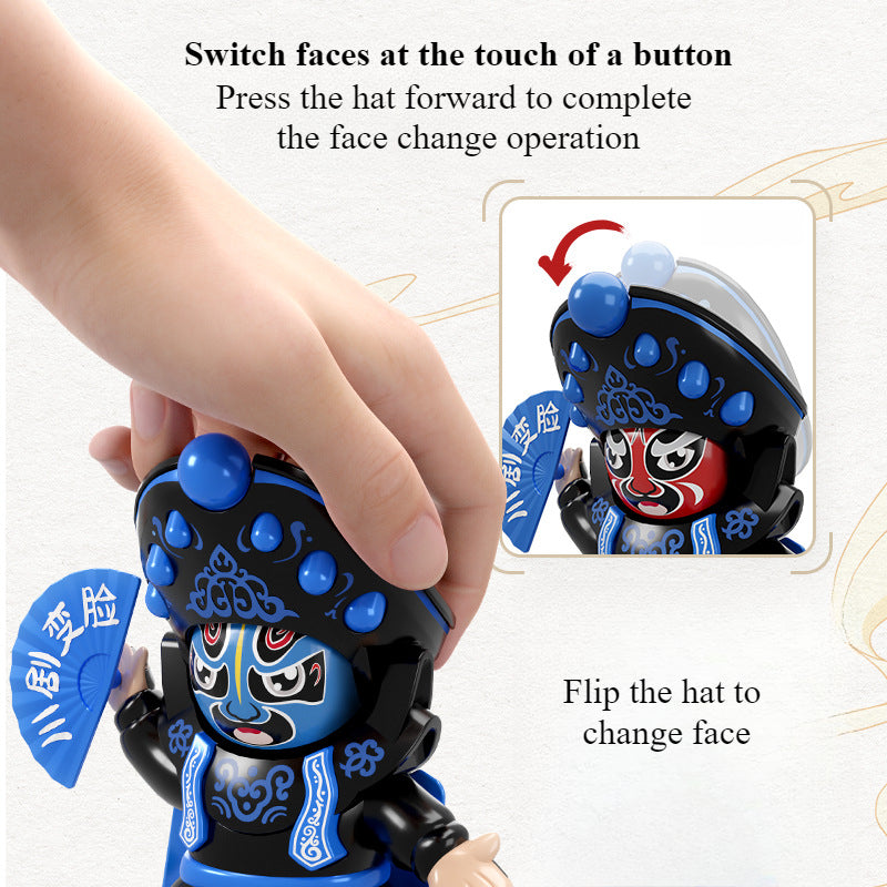 Sichuan Opera Face-Changing Doll – Creative Beijing Opera Mask Figurine, Unique Gift