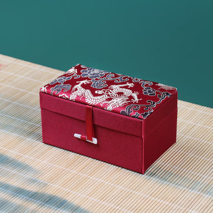 Elegant Retro Brocade Jewelry Box - Store Your Treasures in Style