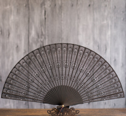 Suzhou Sandalwood Folding Fan - Handcrafted Chinese Artisan Fan
