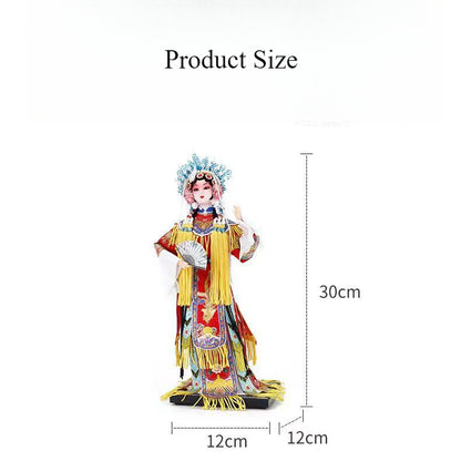 Beijing Opera Face Mask Doll – Handcrafted Silk Figurine, Traditional Chinese Art