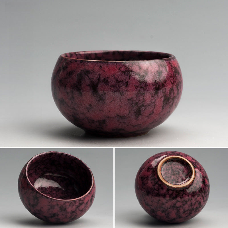 Jianzhan Kiln-Transformed Tea Cup - Handmade Ceramic Tea Bowl (120ml, 8x5cm)