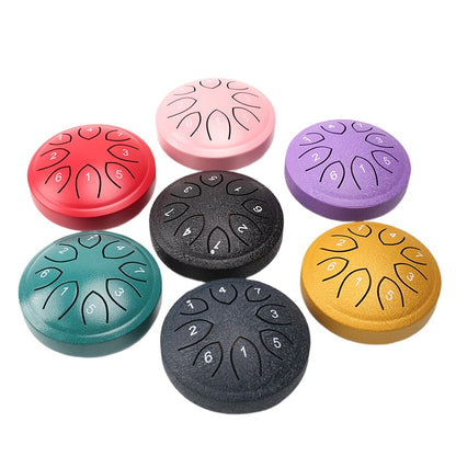 4.5-inch 8-Note C Key Steel Tongue Drum - 11cm Handpan with Mellow & Stable Sound (321g)