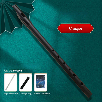 Irish Whistle in C/D Key - ABS Resin Mouthpiece with Dust Bag (C:34cm/D:30cm) Sweet & Bright Tone